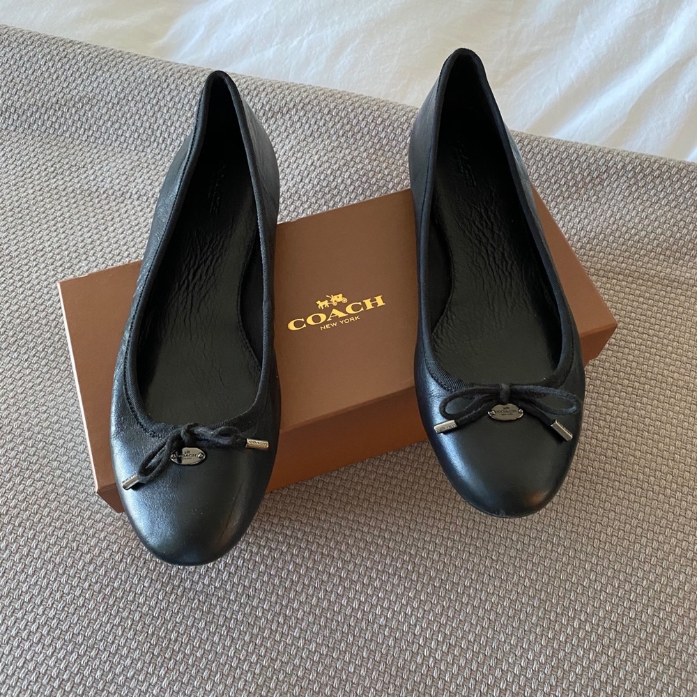 Coach leather ballet flats